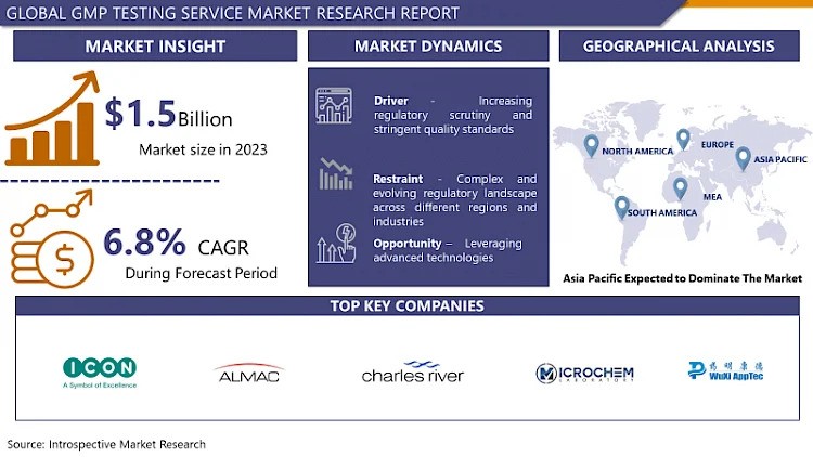 Globale Marktgröße für GMP-Testdienstleistungen soll bis 2032 2,7 Milliarden US-Dollar überschreiten | CAGR von 6,8 %