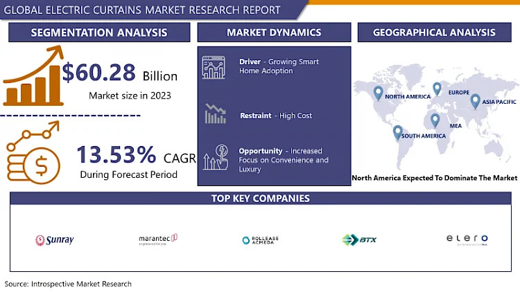 Marktgröße für elektrische Vorhänge, Umsatzprognose, führende Wettbewerber | IMR