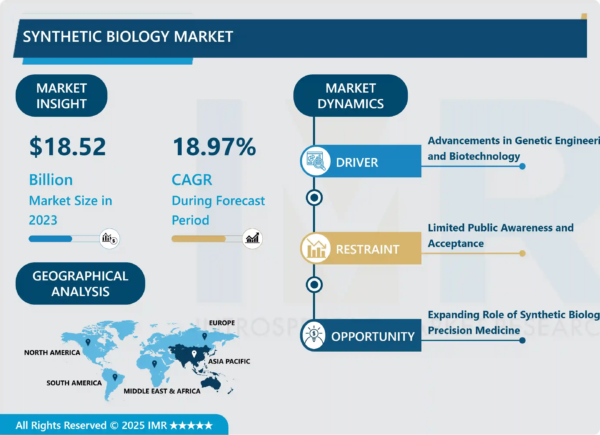 The Global Synthetic Biology Market Size Was Valued at USD 18.52 Billion in 2023 and is Projected to Reach USD 74.35 Billion by 2032
