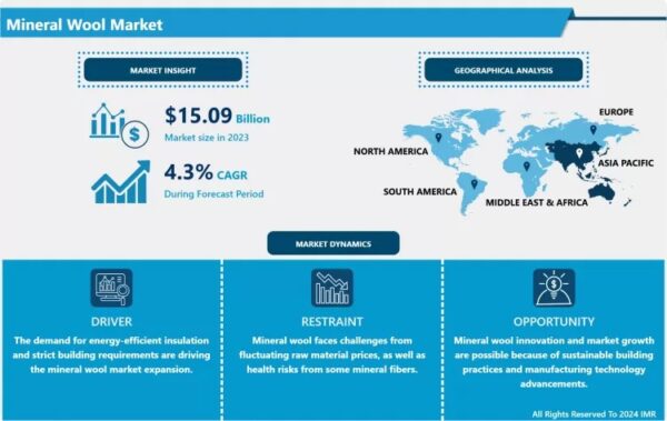 Mineral Wool Market Size Projected to Reach USD 22.05 Billion by 2032